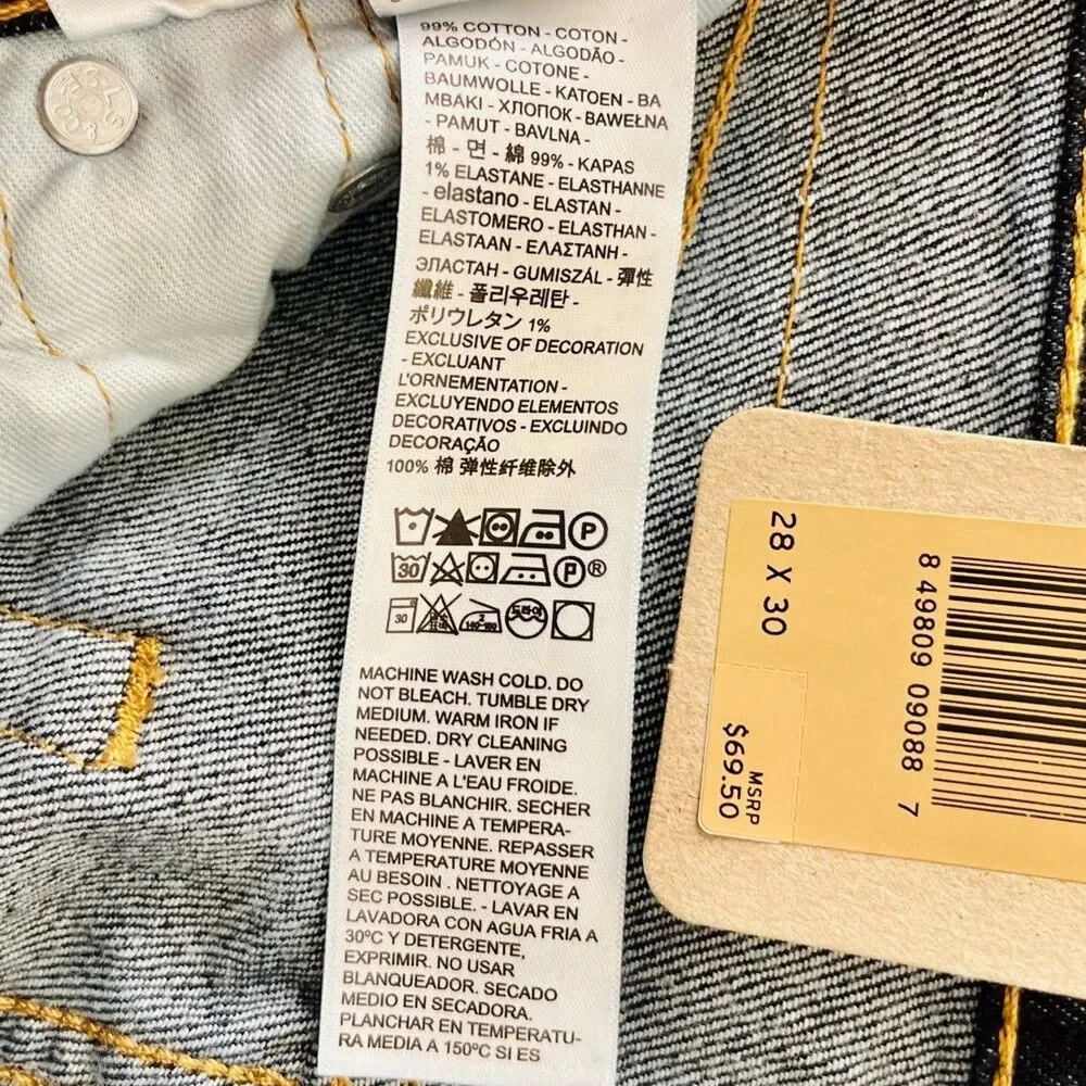Levi's 511 Slim Fit Men's 28x30 Dark Hollow Blue Denim Jeans Stretch fits 29x30‎